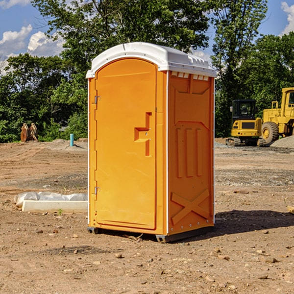 how often are the porta potties cleaned and serviced during a rental period in Alpine CA